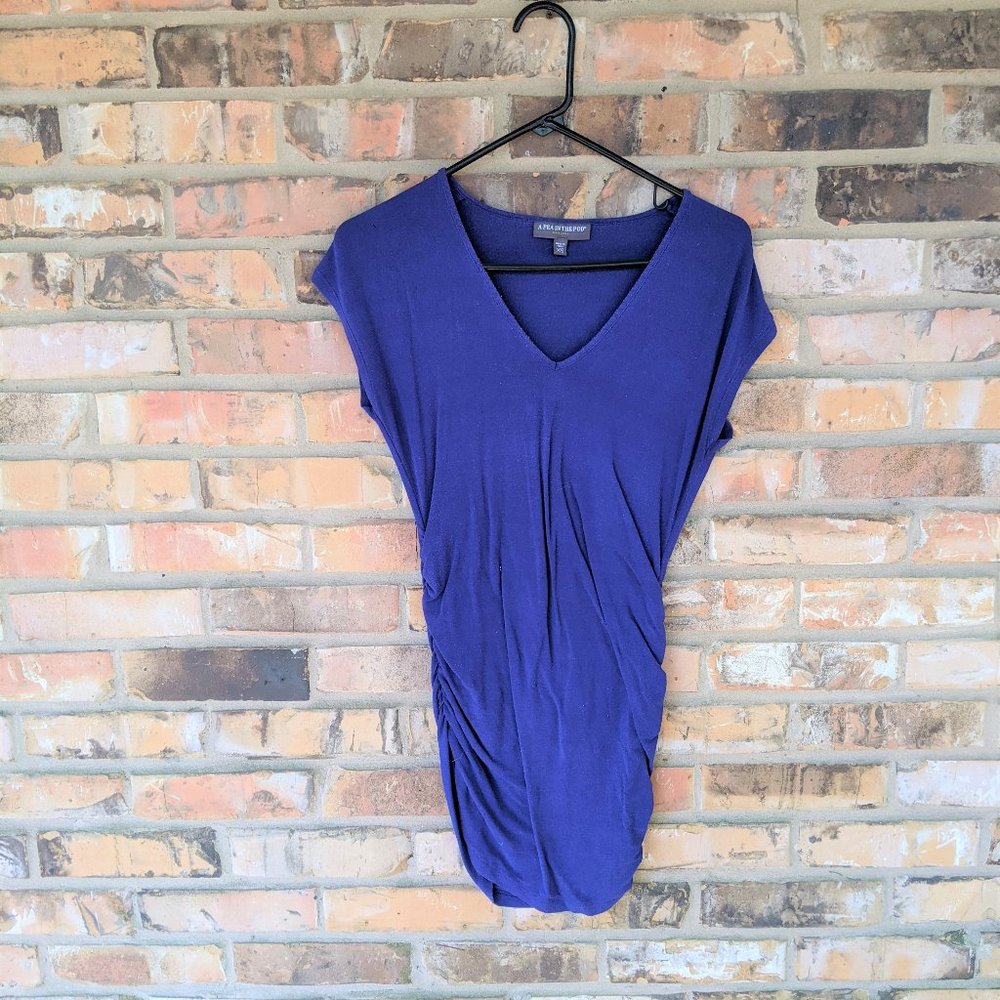 Pea in a Pod Maternity Shirt (XS) - Royal Blue V-Neck